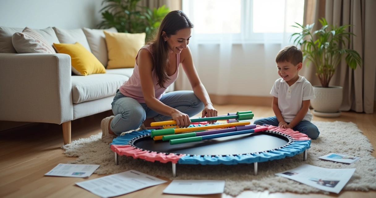 Montagem simples de cama elástica 