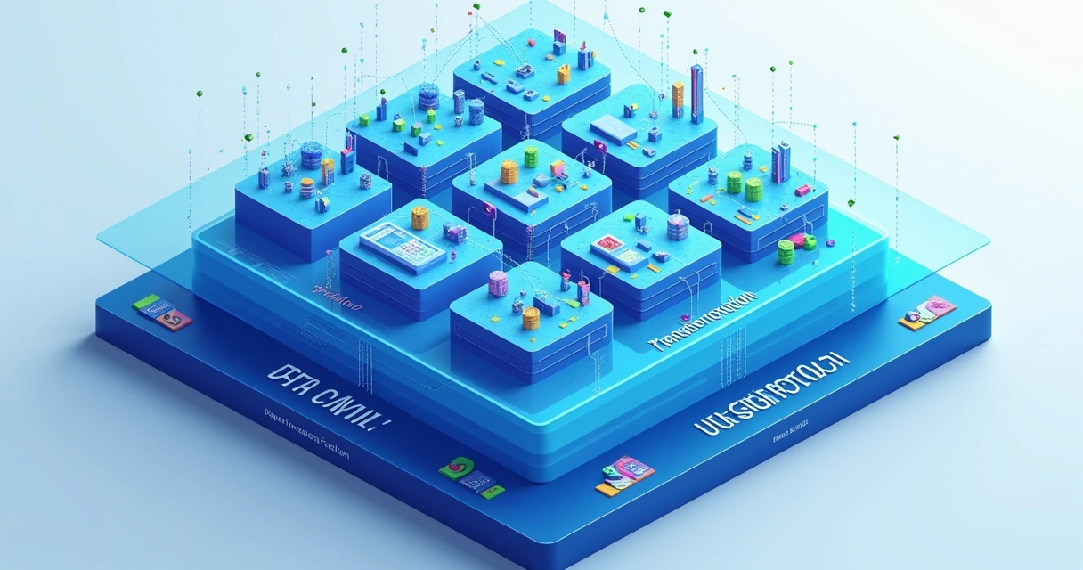 Diagrama das camadas arquiteturais de um lago de dados 
