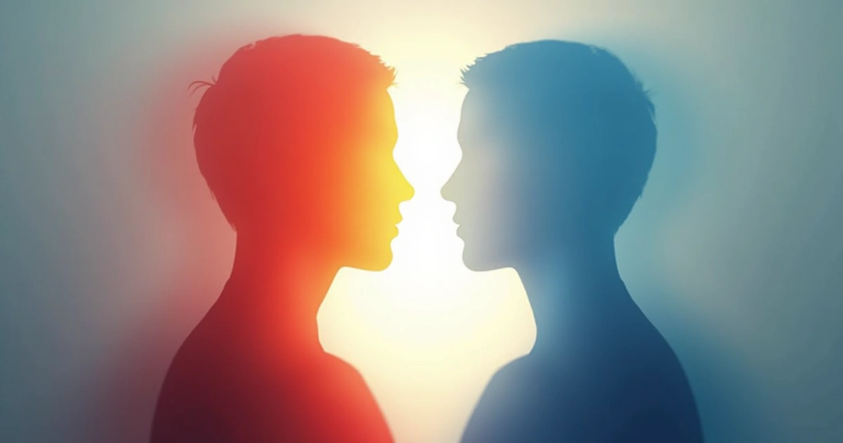 Ilustração de três círculos sobrepostos representando as camadas do self: instintivo, racional e consciente. 