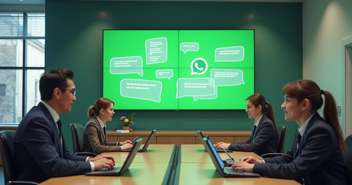 Equipe da câmara municipal usando WhatsApp para atendimento ao cidadão 