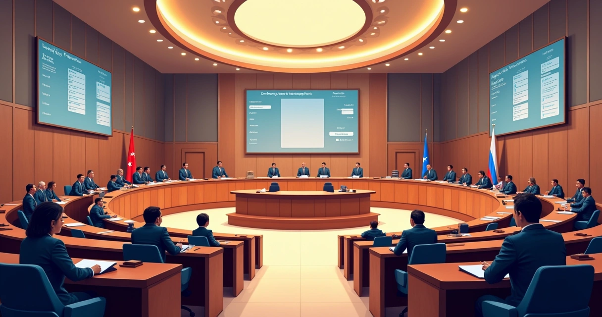 Deputados reunidos em sessão plenária discutindo projeto de lei 