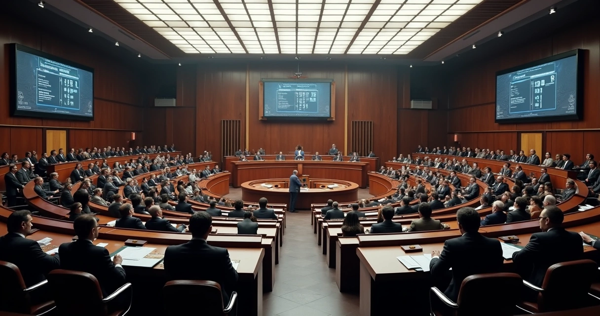Deputados federais presentes no plenário durante votação de projetos de lei. 