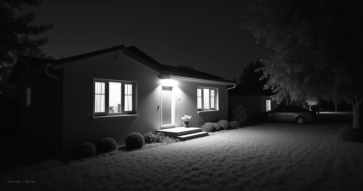 Imagem noturna registrada por câmera de segurança