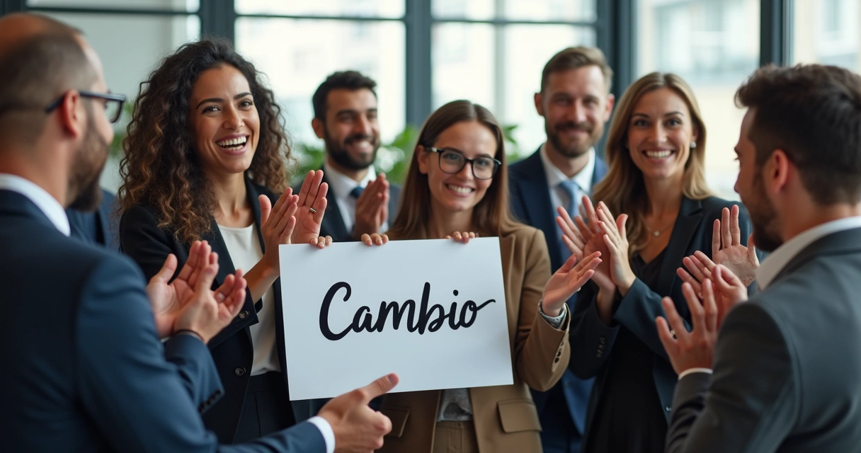 Equipo celebrando una meta alcanzada juntos
