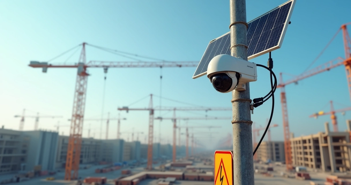 Câmera 4G solar monitorando canteiro de obra 