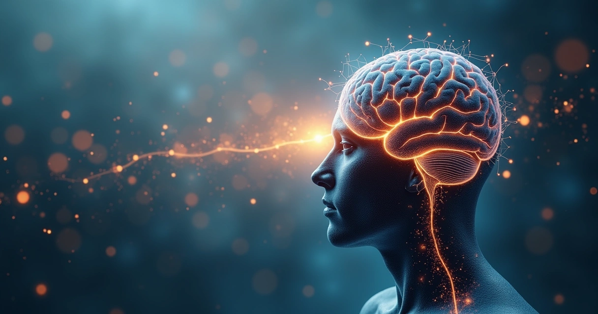 Conexões cerebrais representando caminhos em direção a uma meta clara 