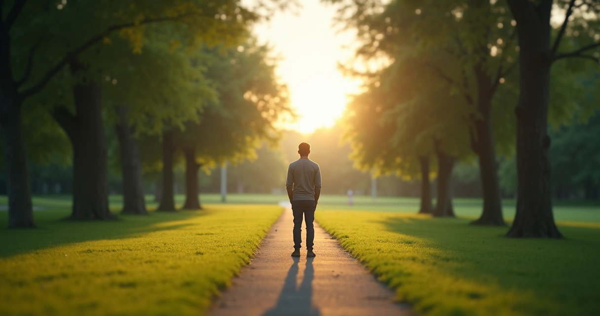 Caminho dividido entre impulso e reflexão em ambiente sóbrio