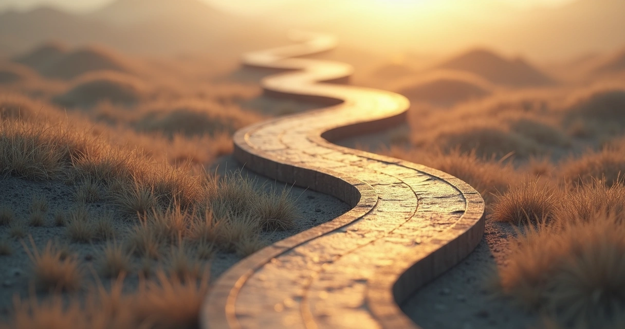 Diferentes caminhos se cruzando simbolizando escolhas emocionais diferentes. 