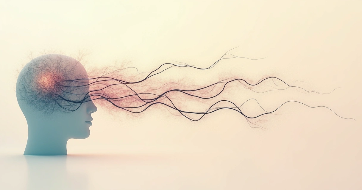 Caminhos abstratos indicando padrões de pensamento e diferentes escolhas 