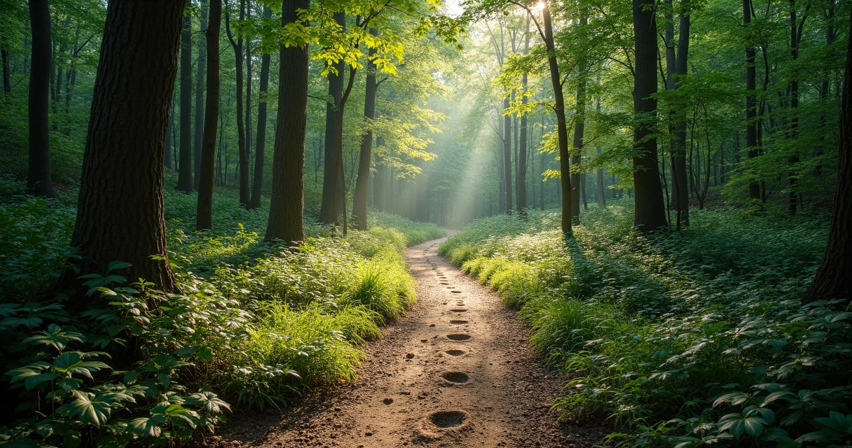 Camino en un sendero entre árboles, símbolo de decisiones personales