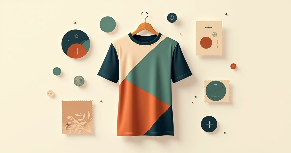 Camiseta com estampa gráfica inspirada em elementos naturais