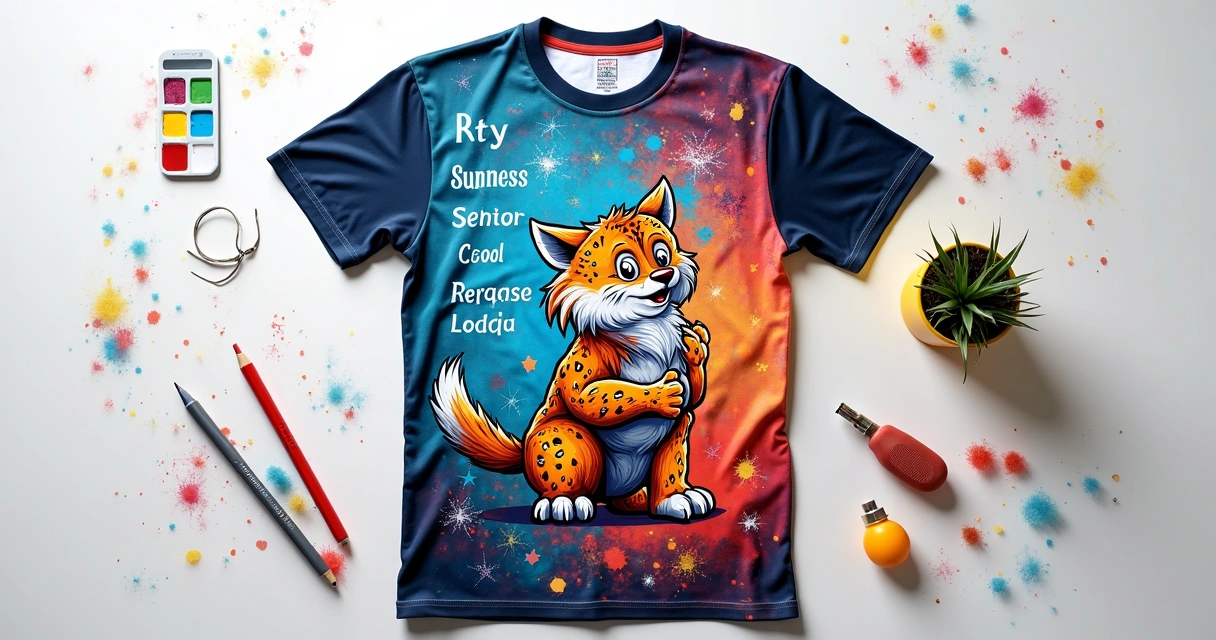 Camiseta personalizada estilo terceirão com sublimação total e estampa colorida 