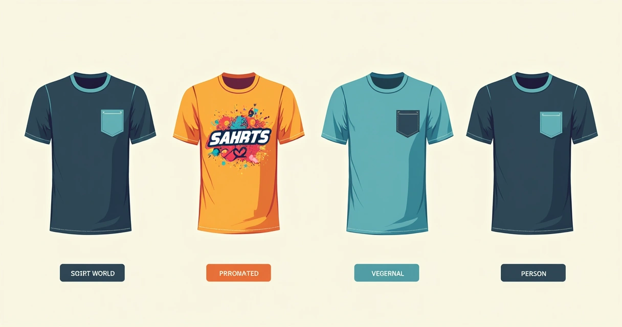 Camisetas de diferentes estilos lado a lado