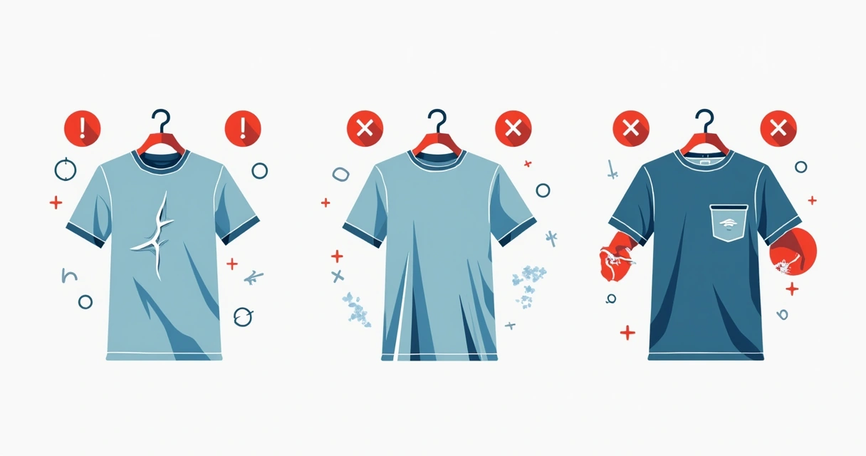 Problemas comuns em camisetas estampadas, como rachaduras e desbotamento 