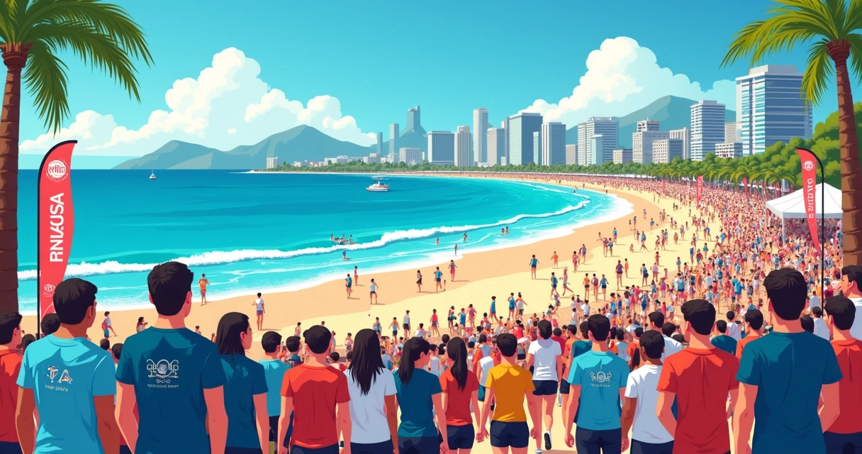 Camisetas personalizadas para eventos esportivos na praia de Santos 
