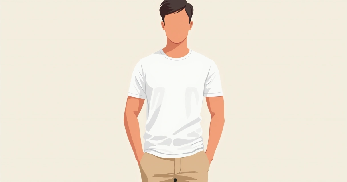 Homem vestindo camiseta masculina branca básica