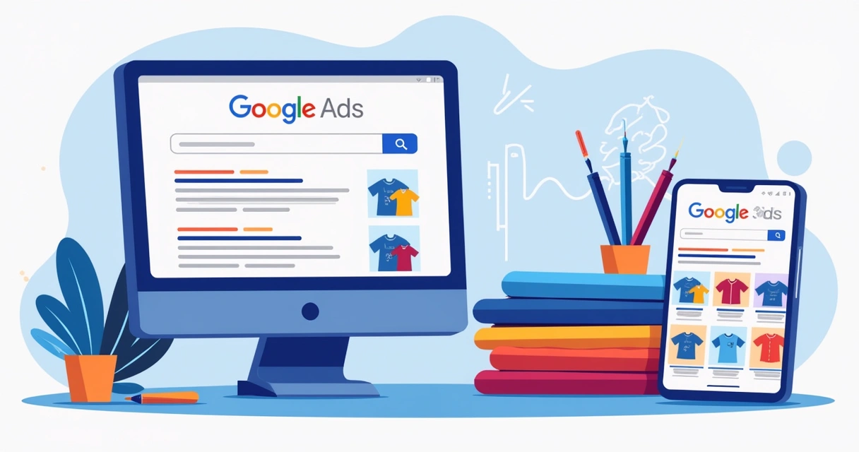 Anúncios de camisetas personalizadas no Google 