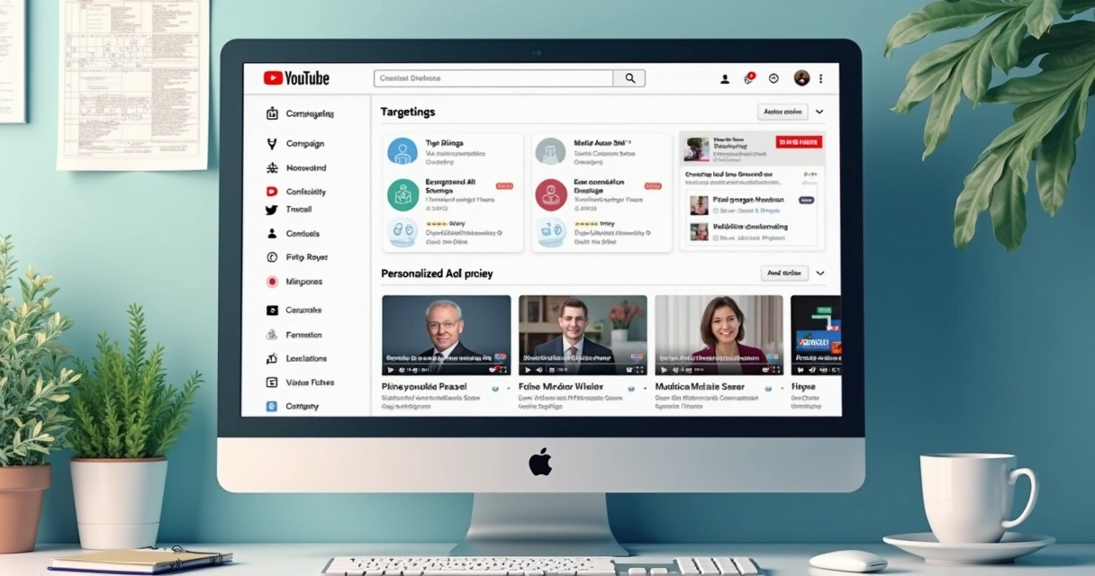 Campanha de anúncio de clínica médica configurada no YouTube 