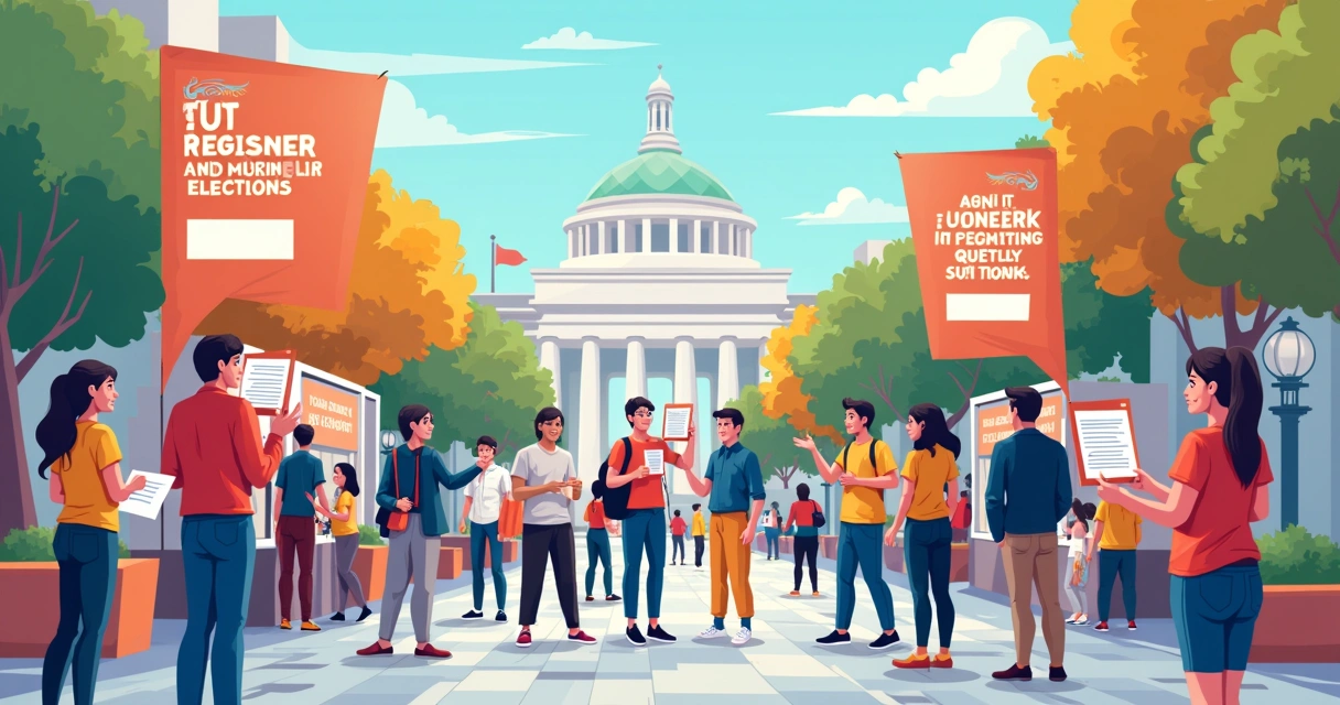 Campanha atraente de conselhos federais para jovens 