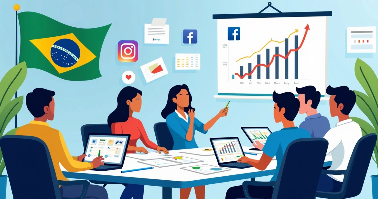 Equipe planejando estratégias digitais para campanha de deputado federal 