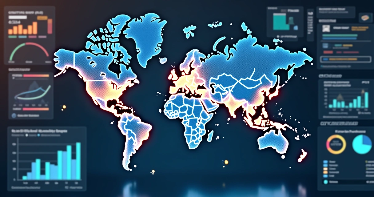 Painel digital com mapas e gráficos de campanhas segmentadas por bairros
