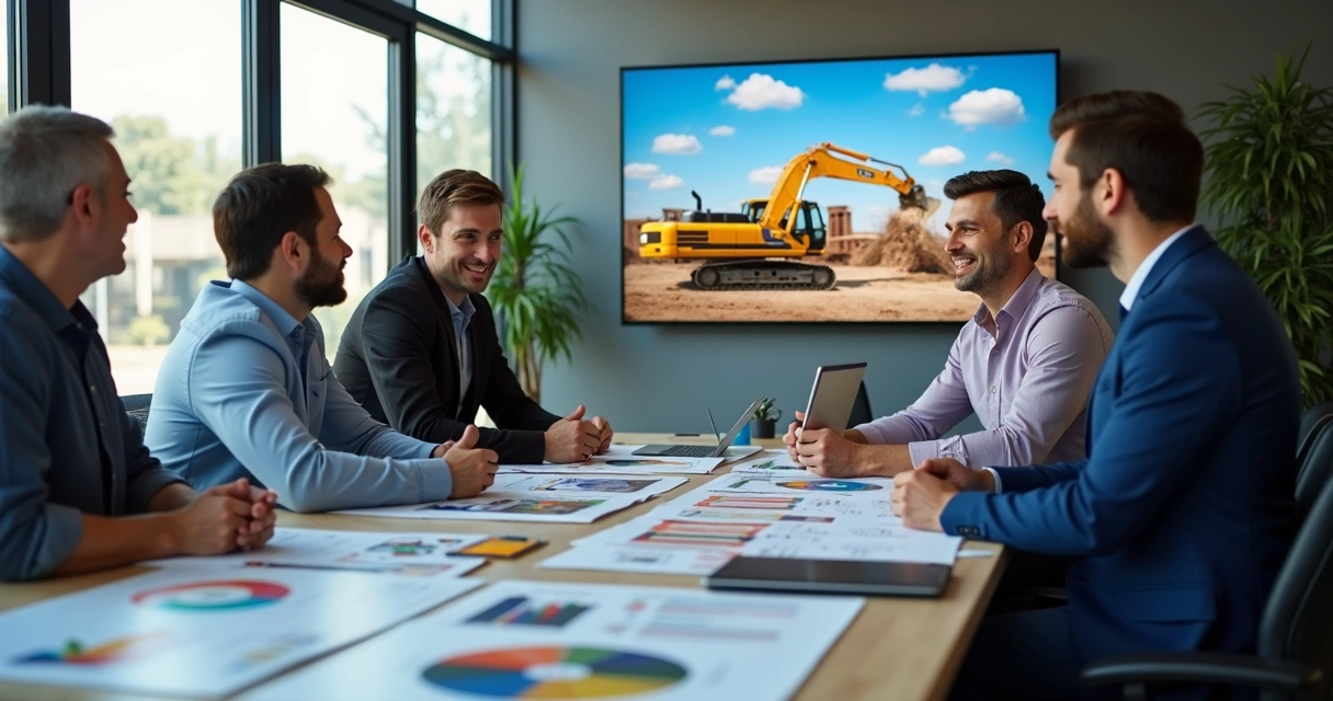 Campanha de divulgação de máquinas pesadas