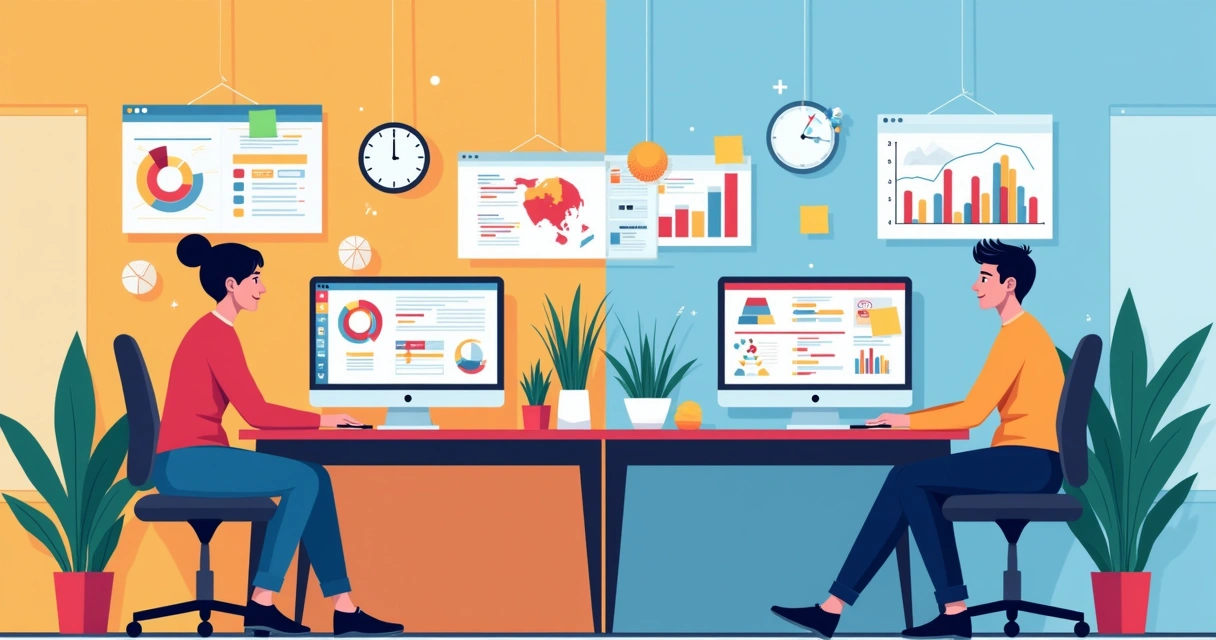 Equipe de comunicação criando materiais acessíveis e técnicos para públicos diferentes 
