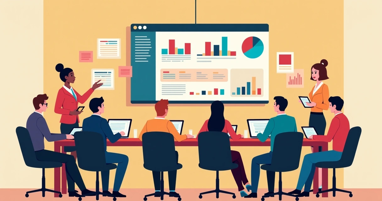 Equipe de campanha eleitoral organiza tarefas utilizando computador 