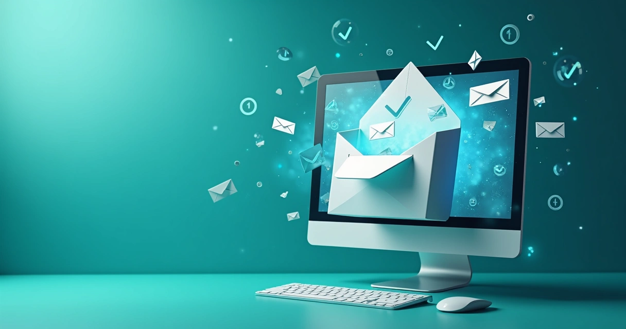 Várias mensagens entrando em uma caixa de entrada de e-mail aberta 
