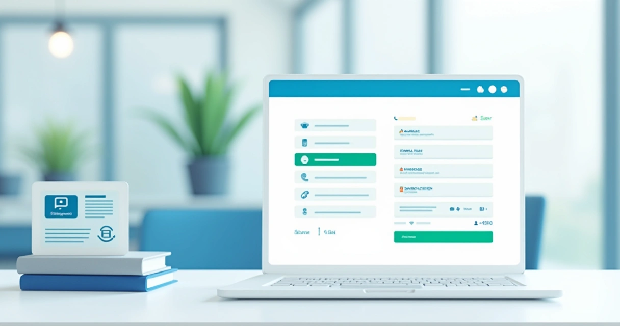 Formulário digital moderno com campos em destaque em um site 