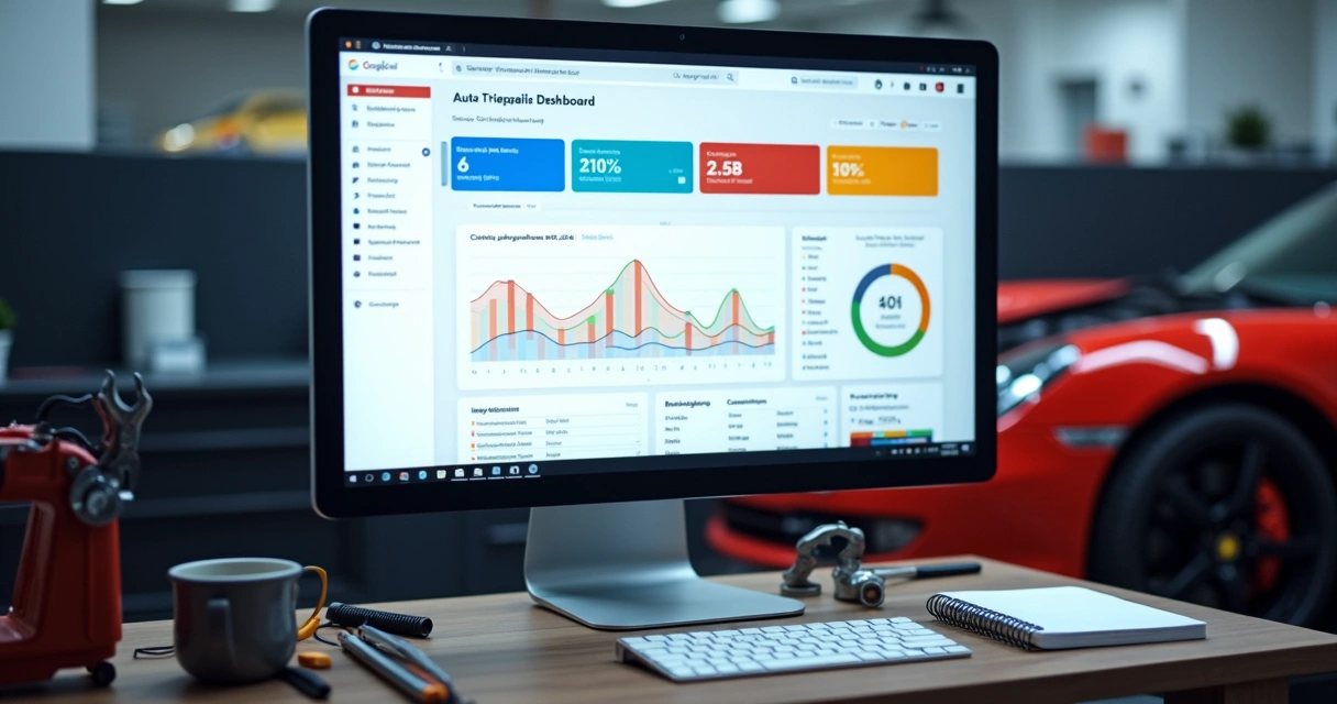 Dashboard do Google Ads mostrando campanhas de oficina mecânica 