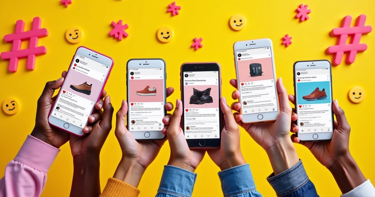 Campanha de hashtag de clientes de ecommerce 