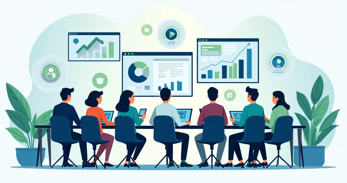 Grupo de pessoas criando conteúdo para redes sociais 