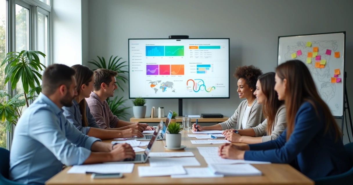 Equipe de marketing analisando dashboard de CDP e criando campanhas para e-commerce 