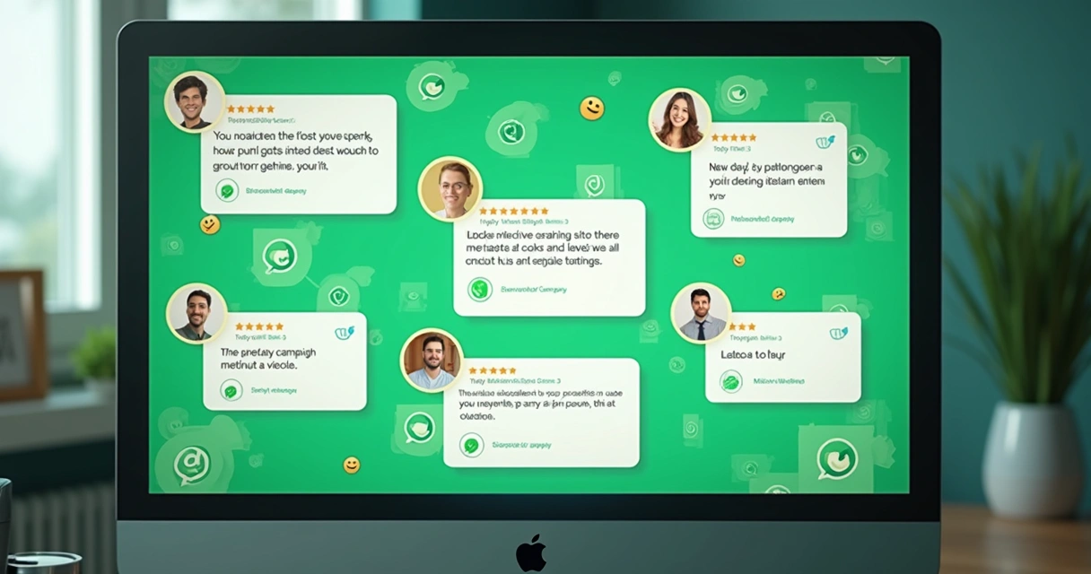 Campanha automática com várias conversas no WhatsApp em tela de computador