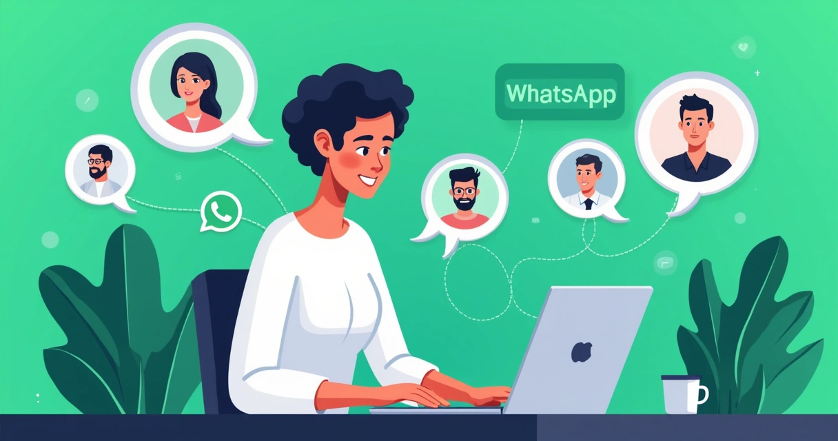 Pessoa disparando campanha de mensagens segmentadas no WhatsApp