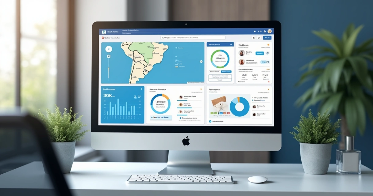 Tela de campanha local para clínica odontológica em computador 