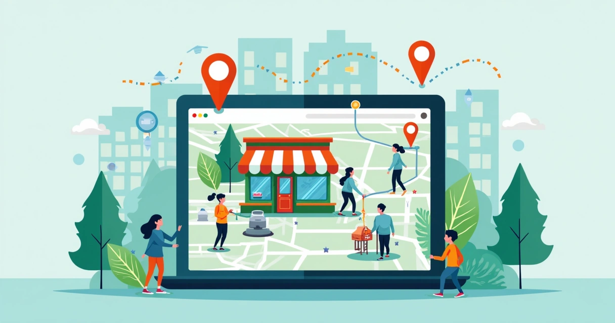 Anúncio digital mostrando regionalização para um negócio local 