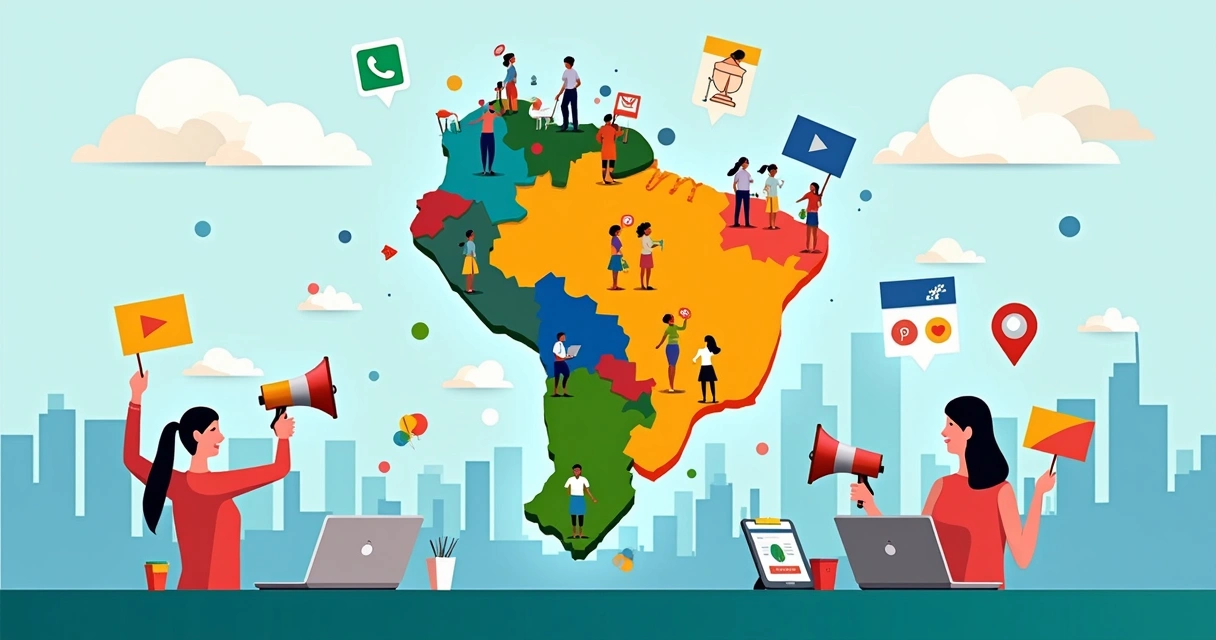 Campanha política segmentada por regiões do Brasil 