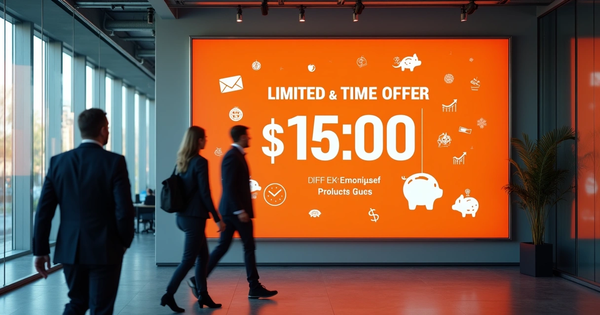 Cartaz digital oferta relâmpago BPO financeiro 