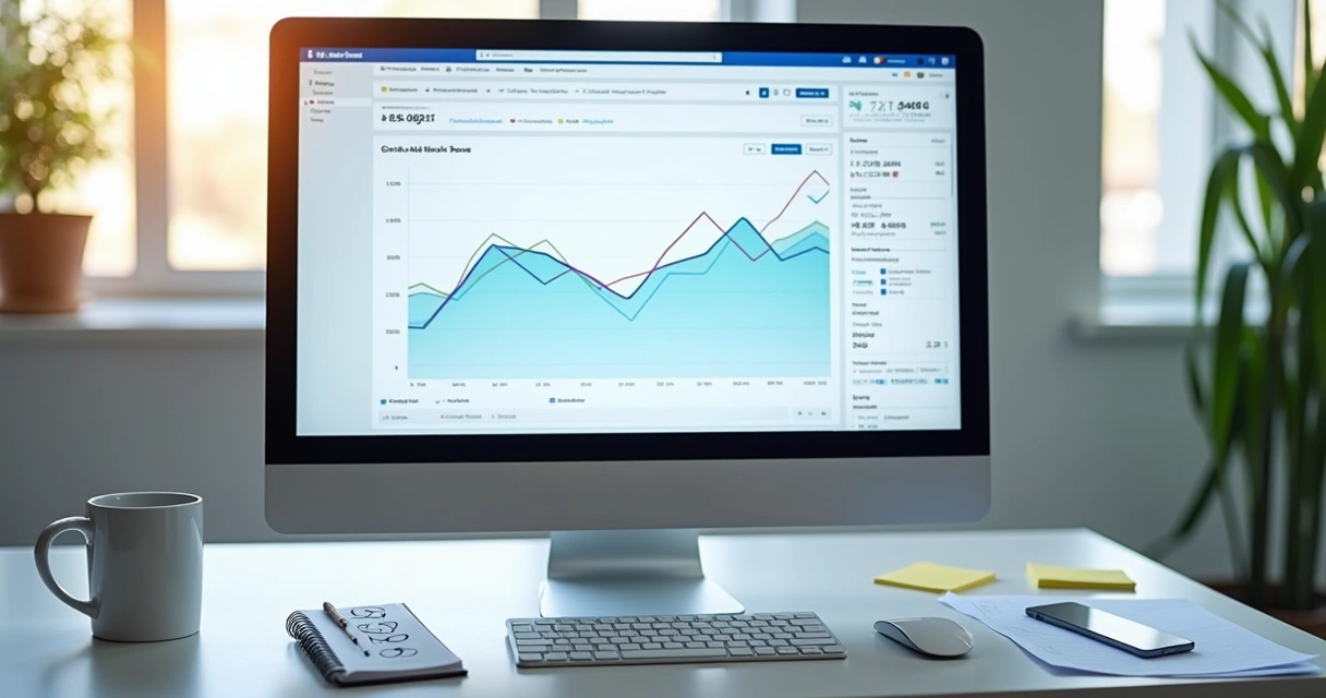 Gráfico de resultados de campanha digital com anúncios de clínica odontológica 