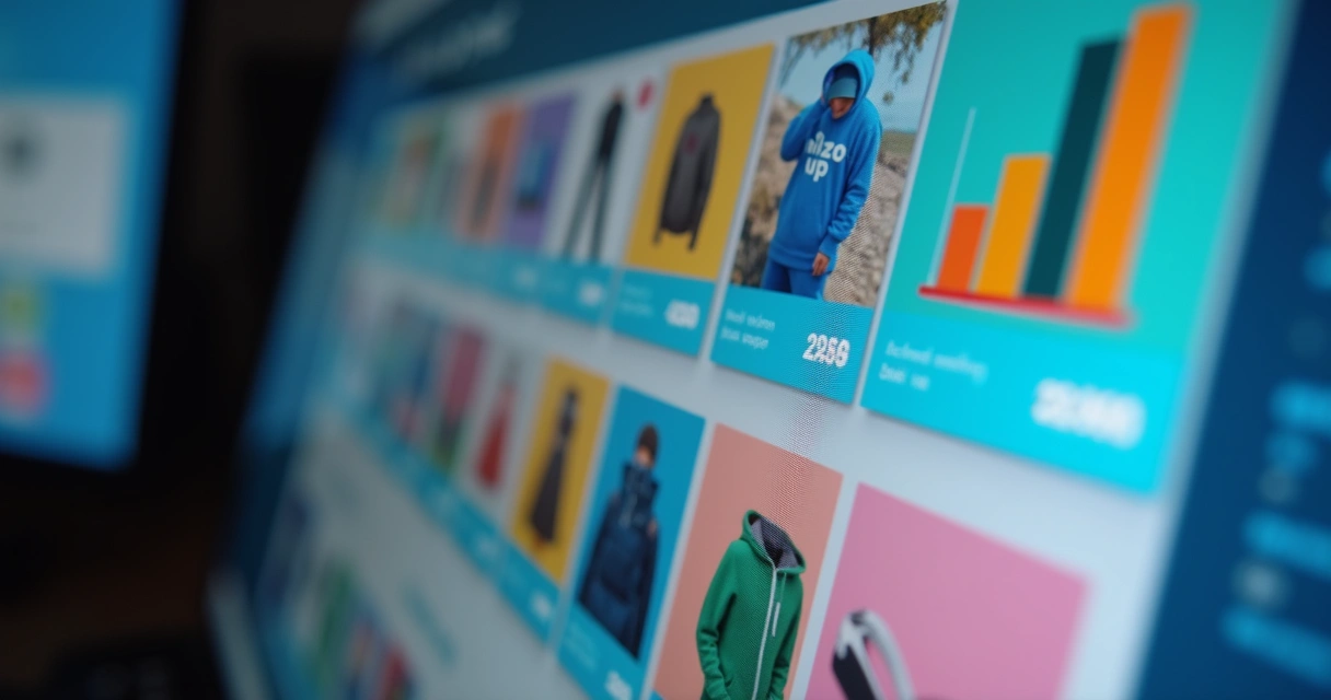 Tela de computador com anúncios de remarketing aparecendo para um usuário de e-commerce