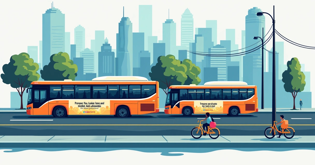 Linha de ônibus temática sindical 