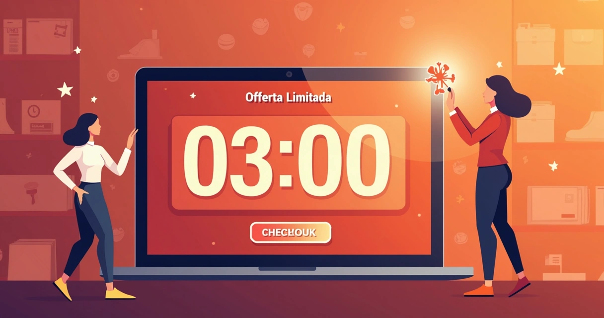 Oferta com tempo limitado destacada em loja online 