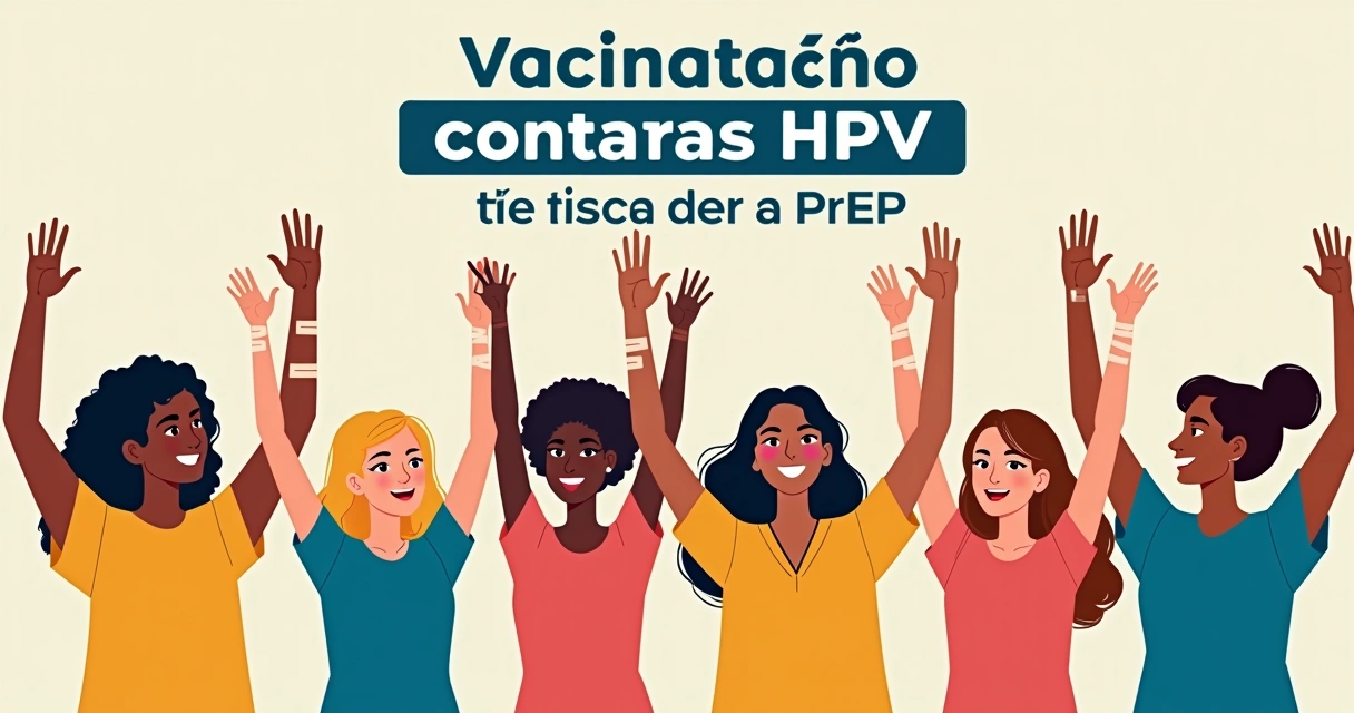 Cartaz de campanha de vacinação contra HPV direcionado a usuários de PrEP