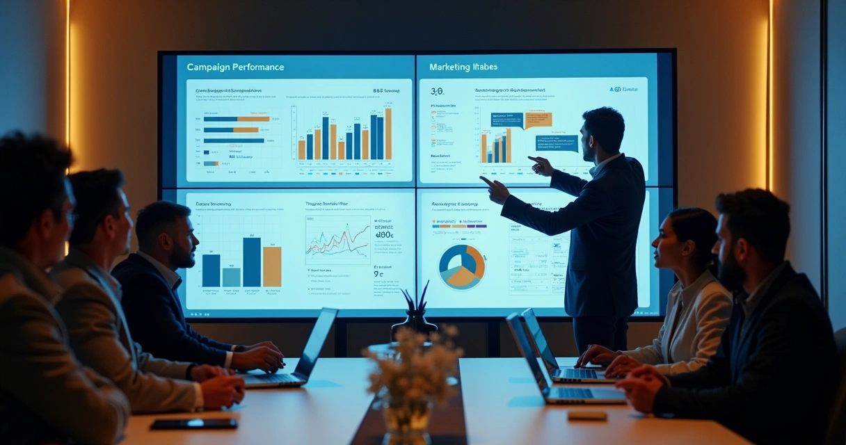 Painel mostrando campanha digital multicanal 