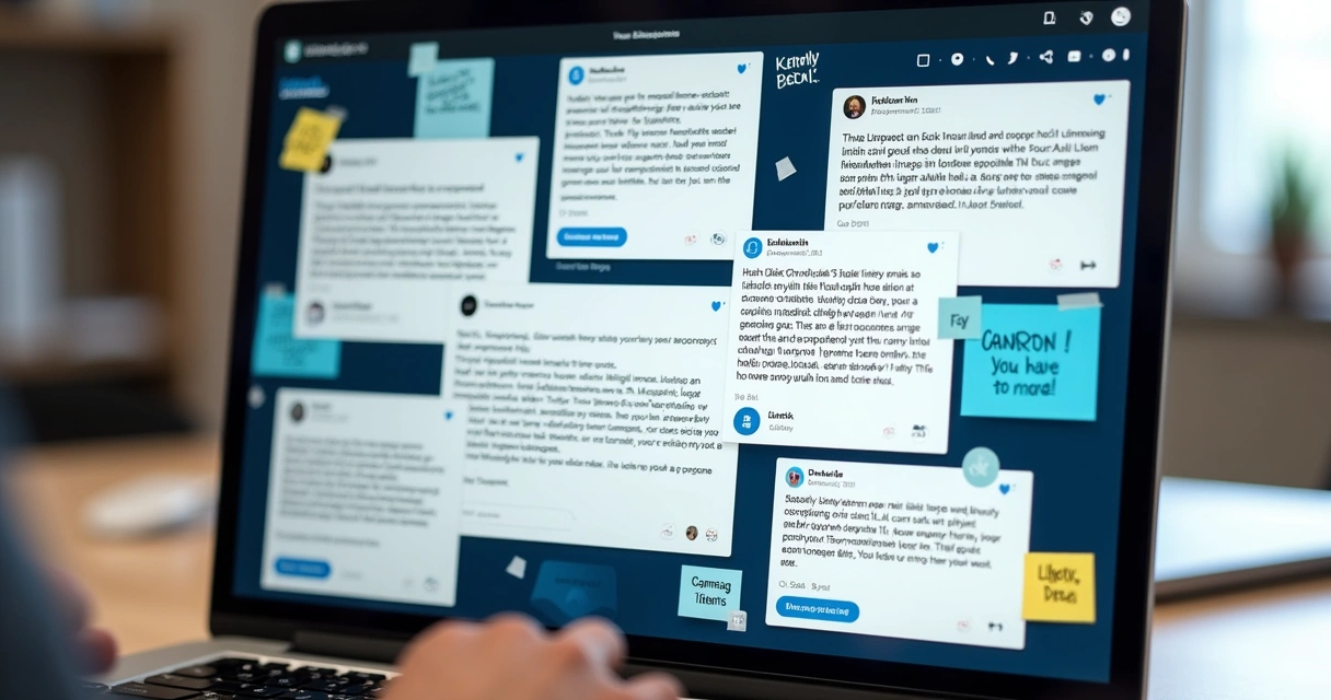 Telas mostrando diferentes templates de mensagens eficientes enviadas no LinkedIn 