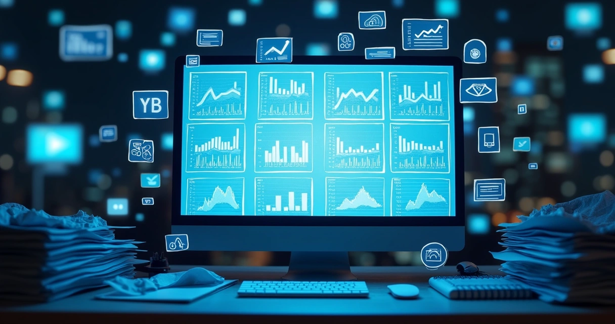 Relatório de campanhas digitais com dados desordenados e gráficos incoerentes