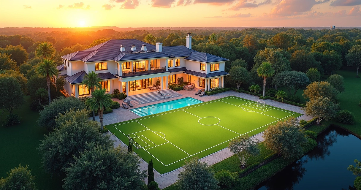 Private soccer field in luxury home in Windermere 