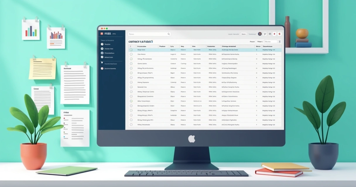 Tela de lista de contatos com campos customizados exibidos 